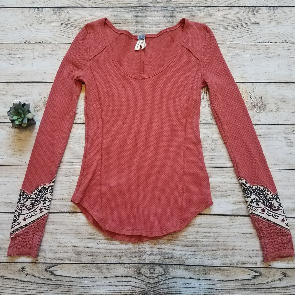 Free People We The Free Embroidered Cuff Thermal D